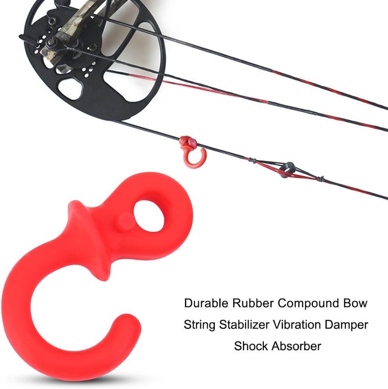TOPINCN Monkey Tail Silencers, 4Pcs Bow String Shock Absorber, Compound Bow Vibration Damper - Image 1